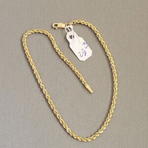 10k Gold Anklet 10 Inch
